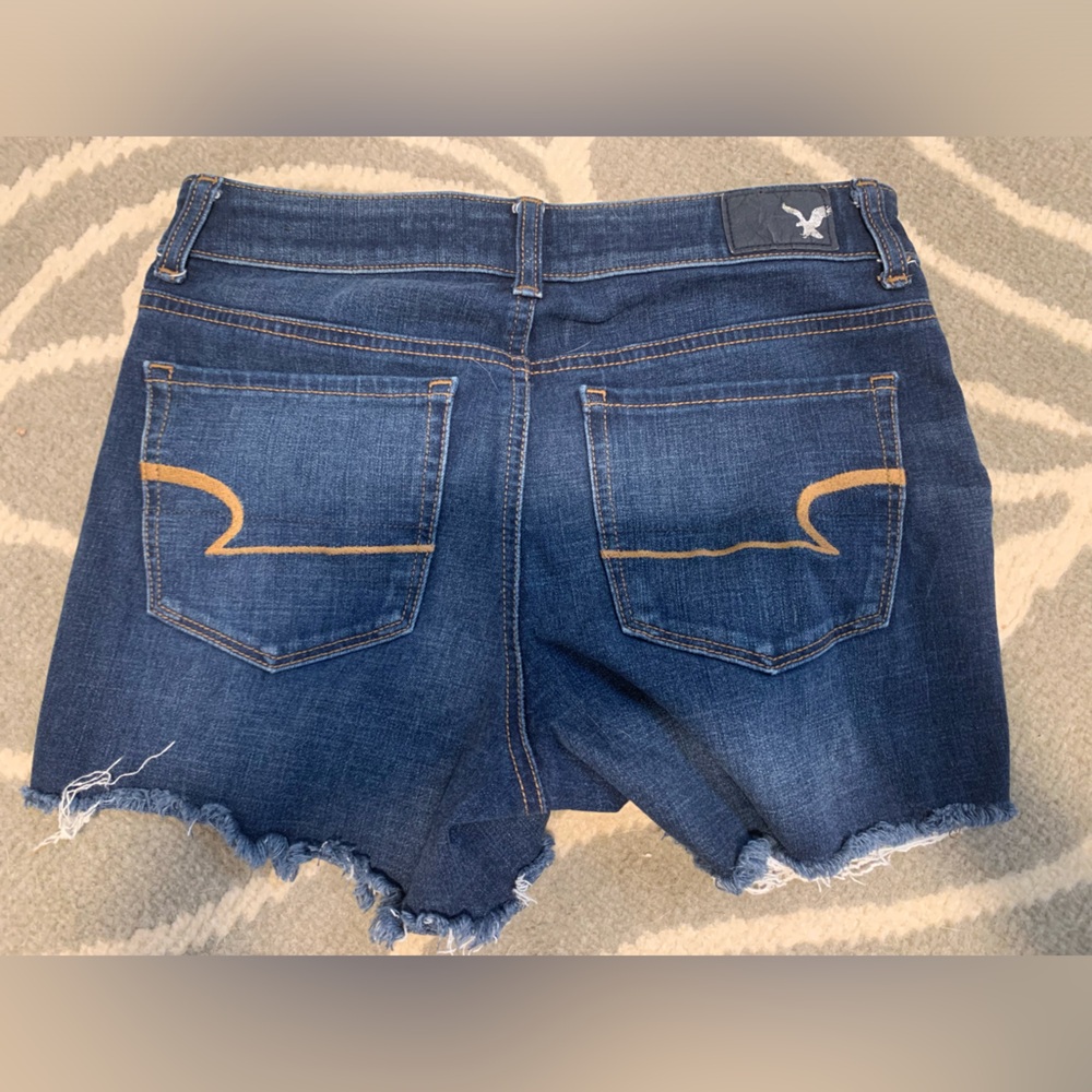 Hi-Rise Dark Wash Shorts